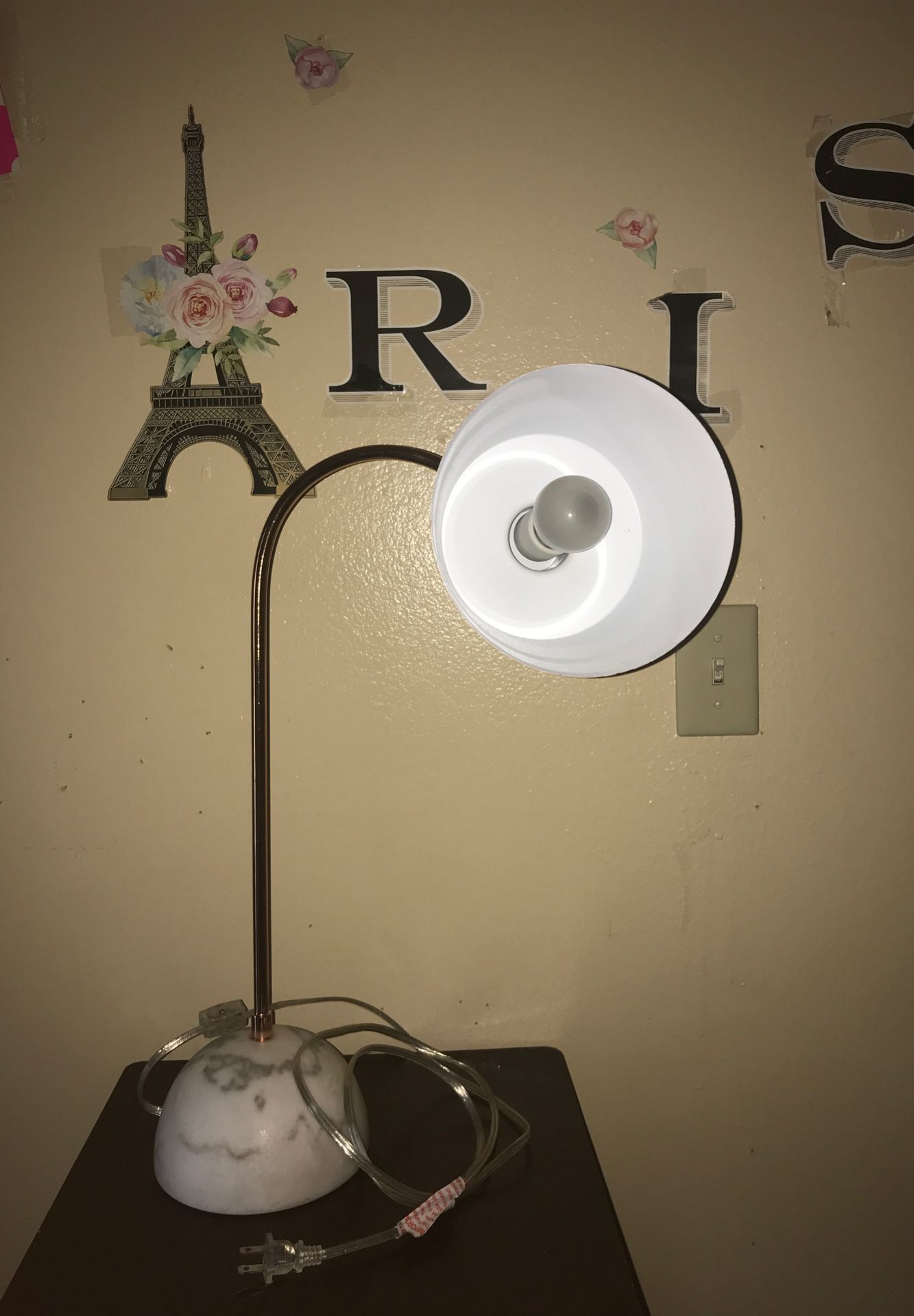 A modern desk lamp