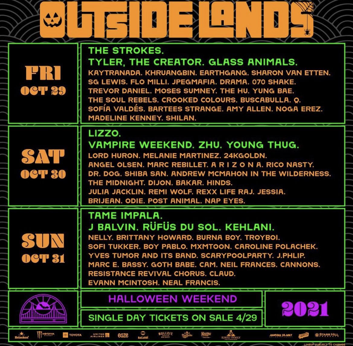 Outside Lands - 3 Day ticket