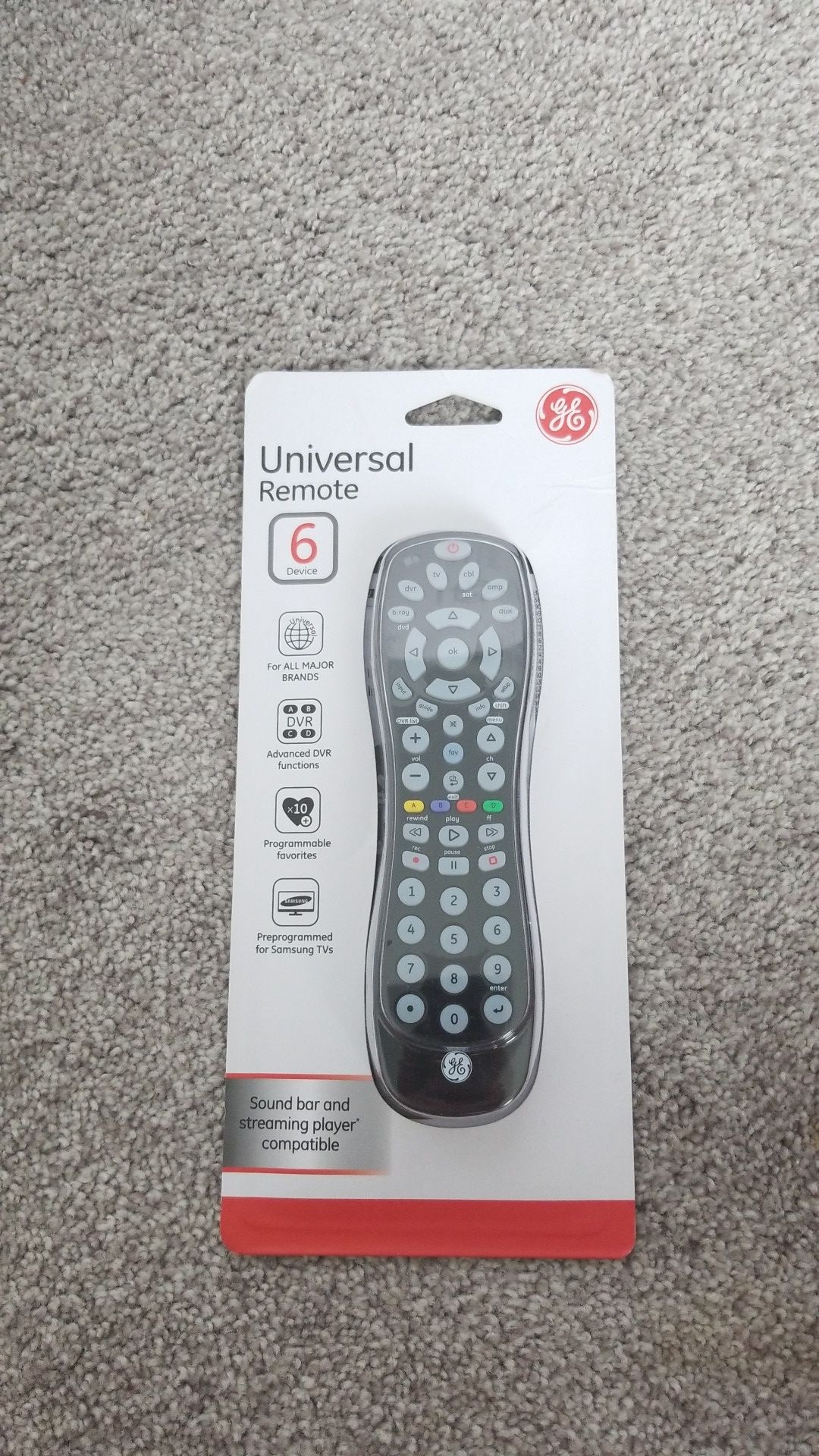 GE universal remote 6 device for Sale in Lake in the Hills, IL OfferUp