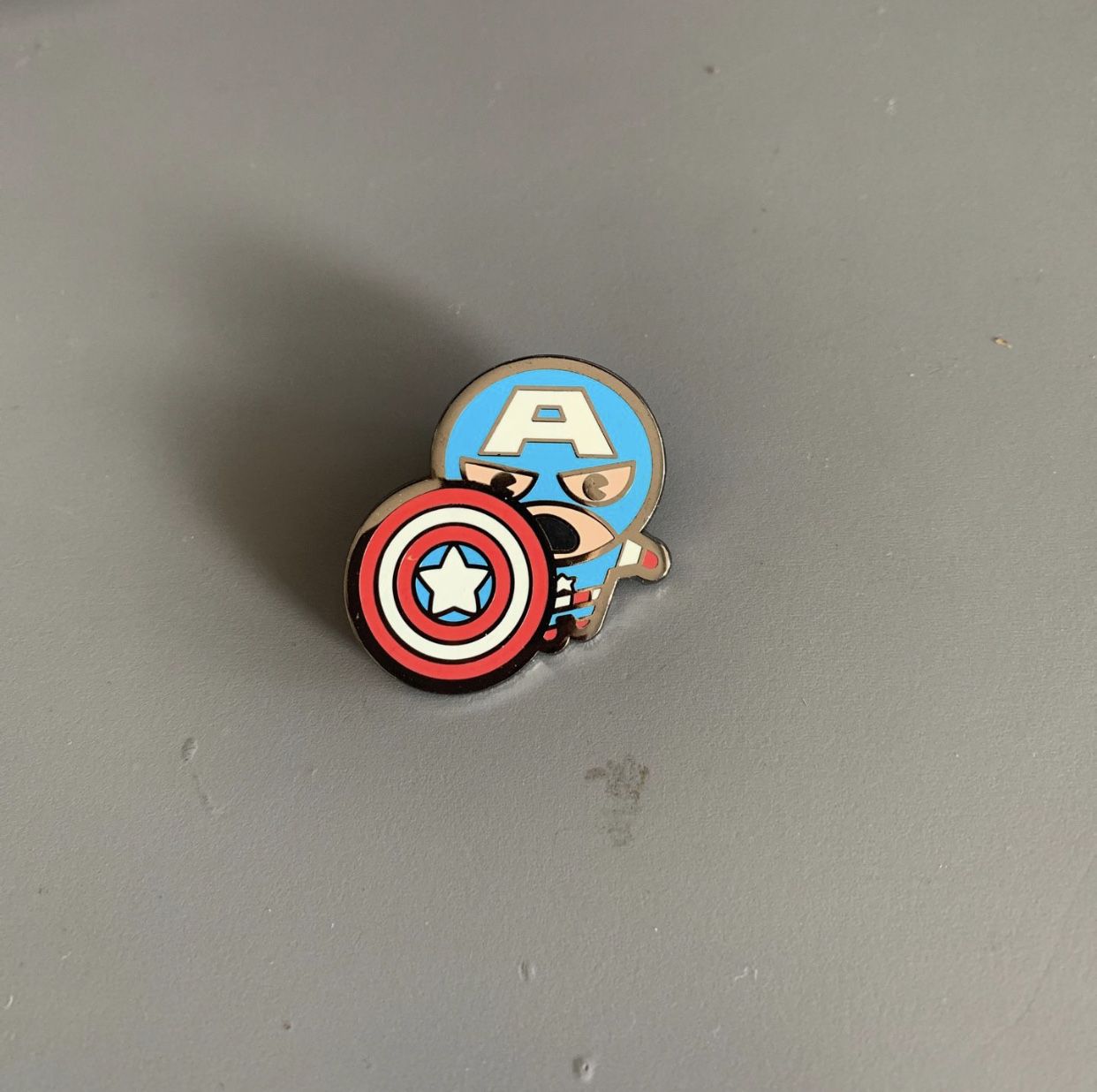 Captain America Kawaii Pin from Marvel Mystery Disney Pin Pack