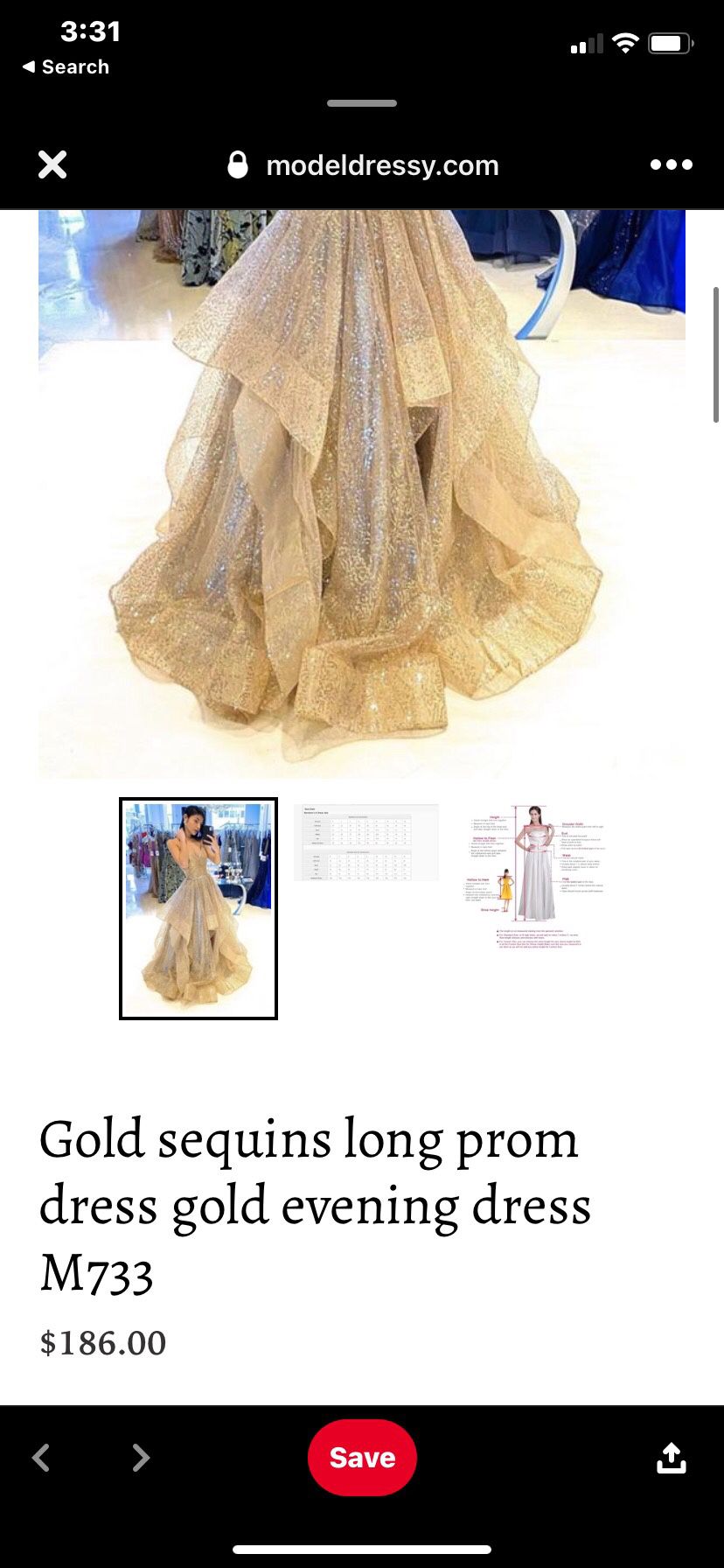 beautiful  Prom Dress Size 4 