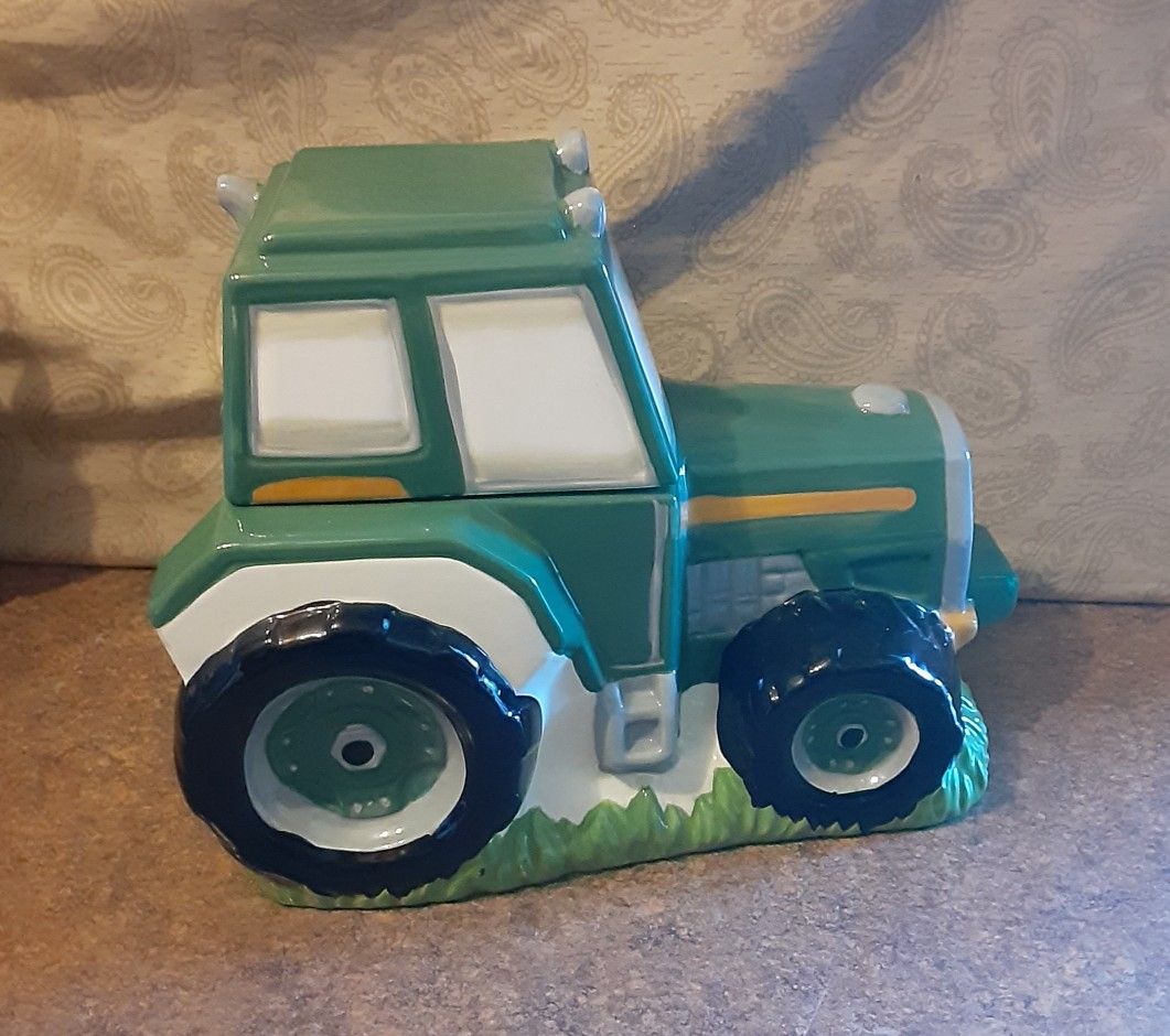 Decorative Farm Tractor Ceramic Display
