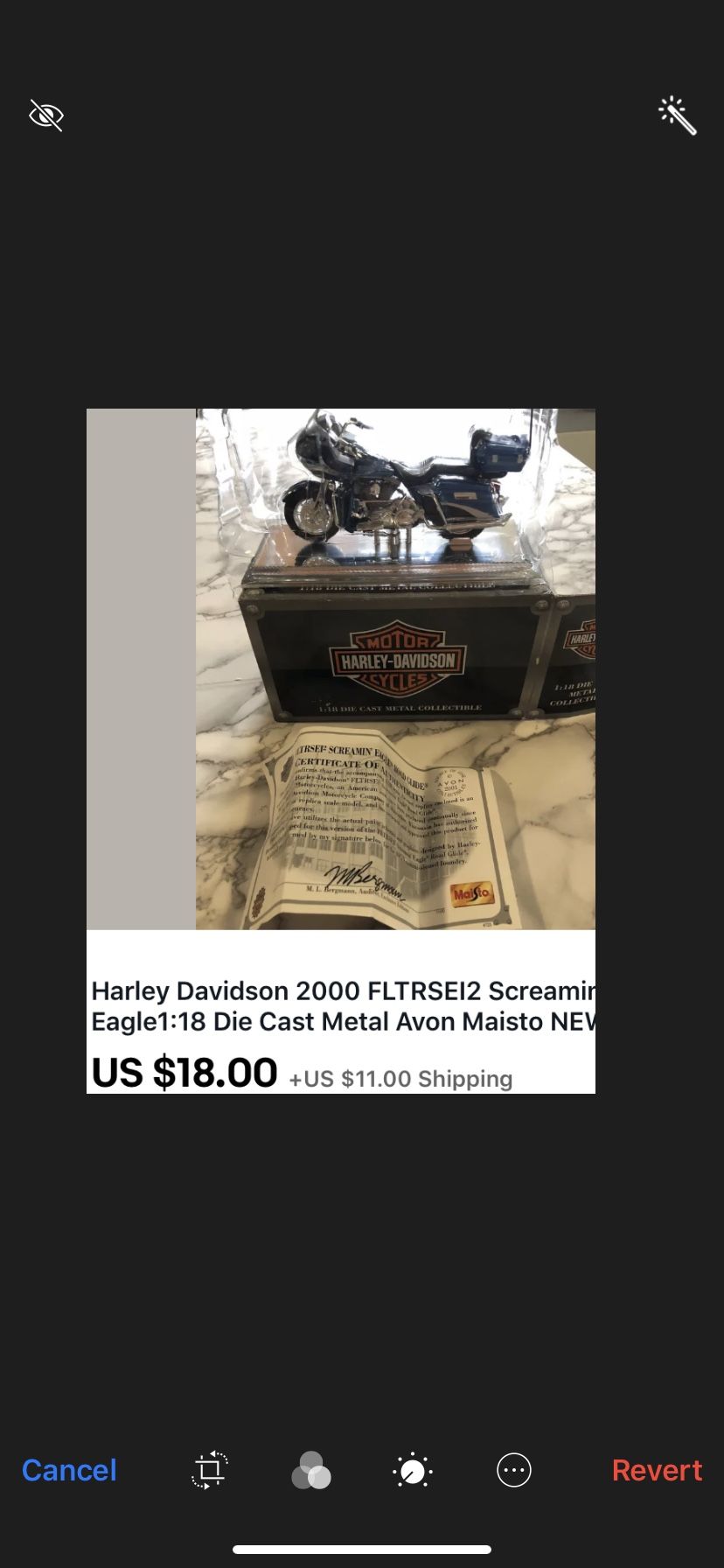 Harley Davidson 1:18 Diecast