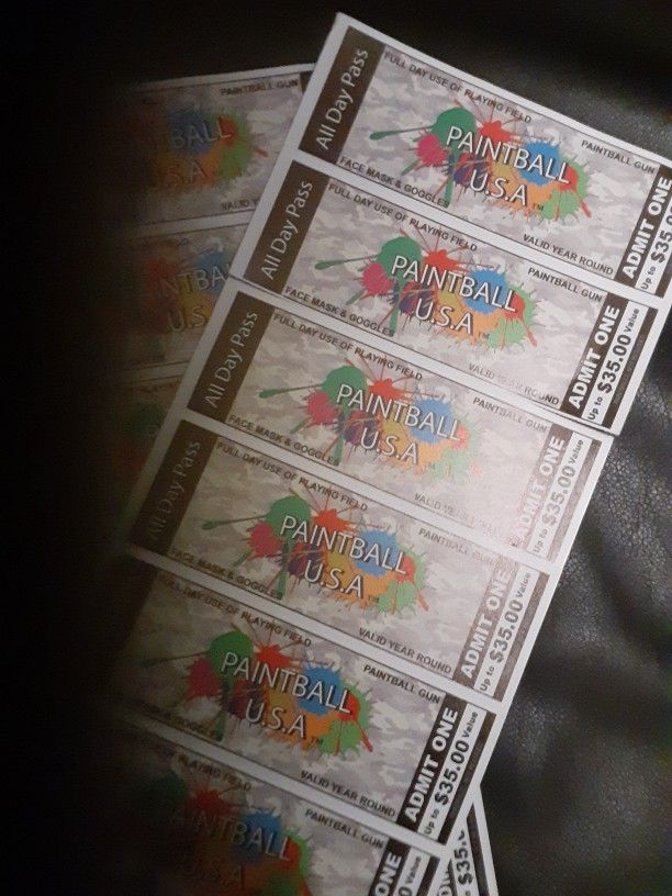All Day Pass Paintball U.S.A. Tickets