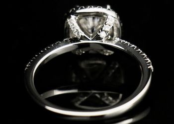 1.5c Moissanite Silver Engagement Ring  Thumbnail