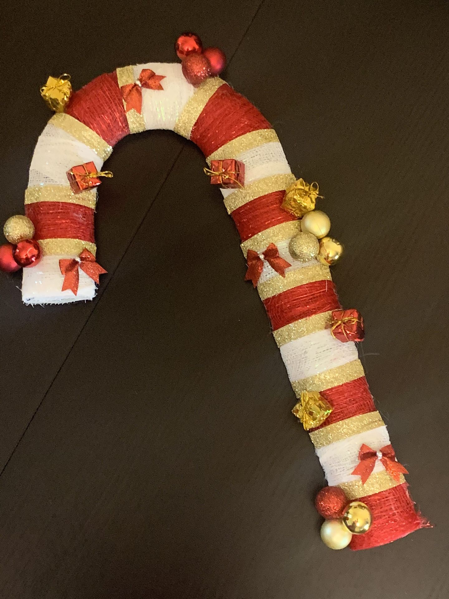 Christmas candy cane wreath