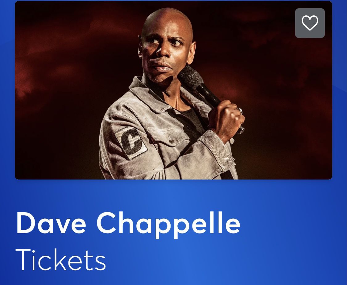 2 Dave Chappelle Floor Tickets - State Farm Arena -November 21 2021