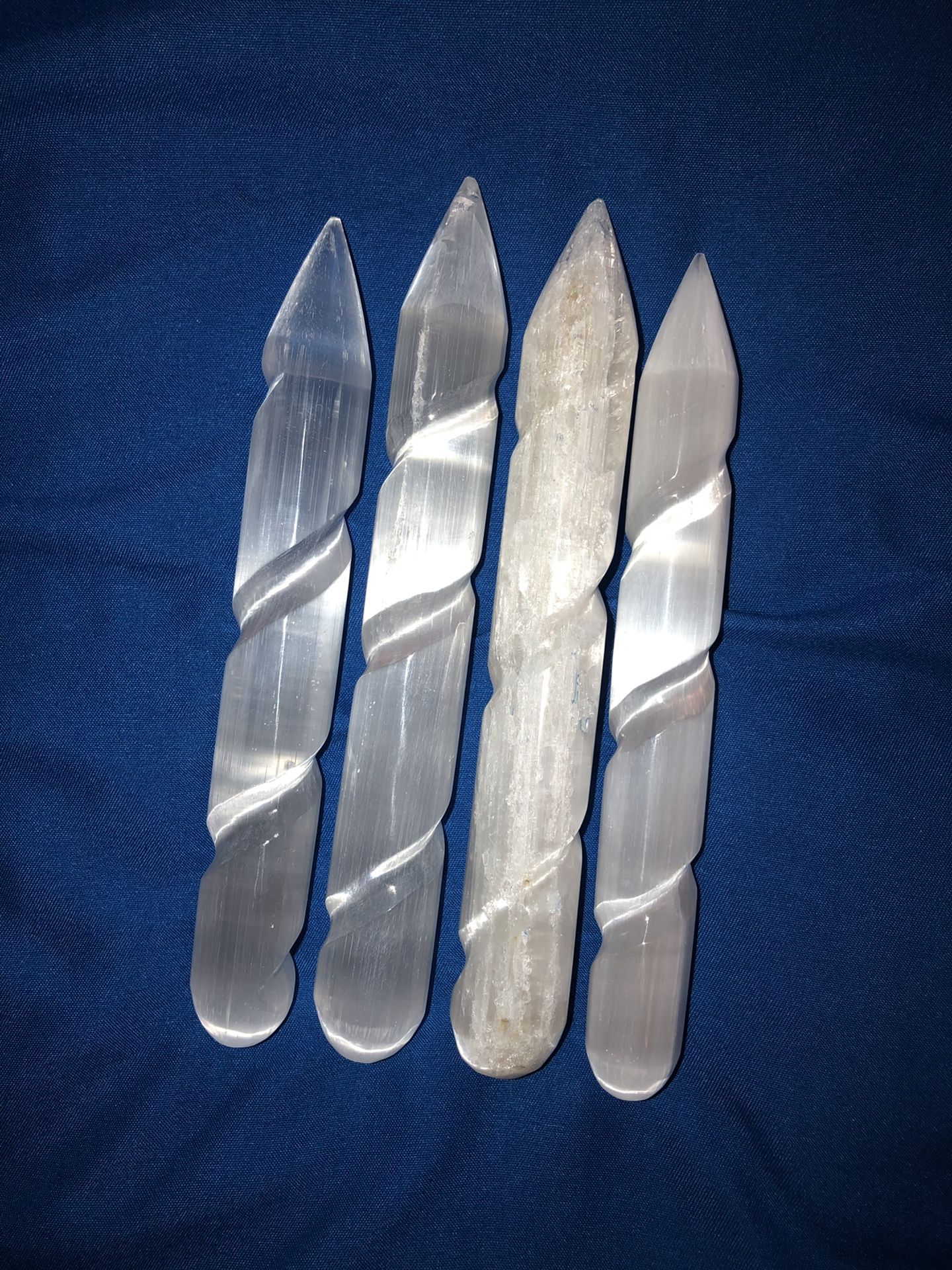 Selenite stone spiral wands sold separately