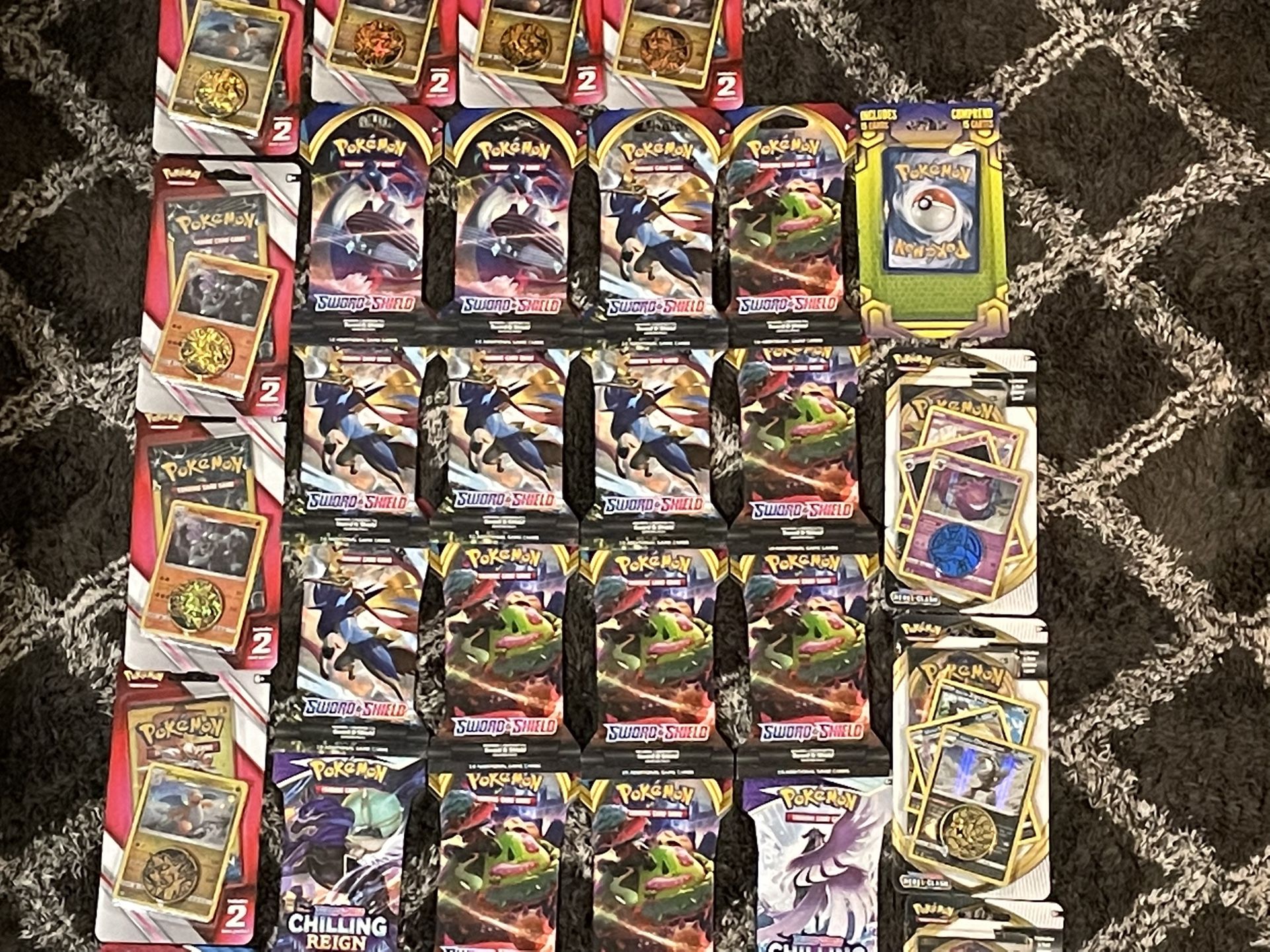 Huge Pokémon Card Sleeved Pack And BLISTER Pack Lot