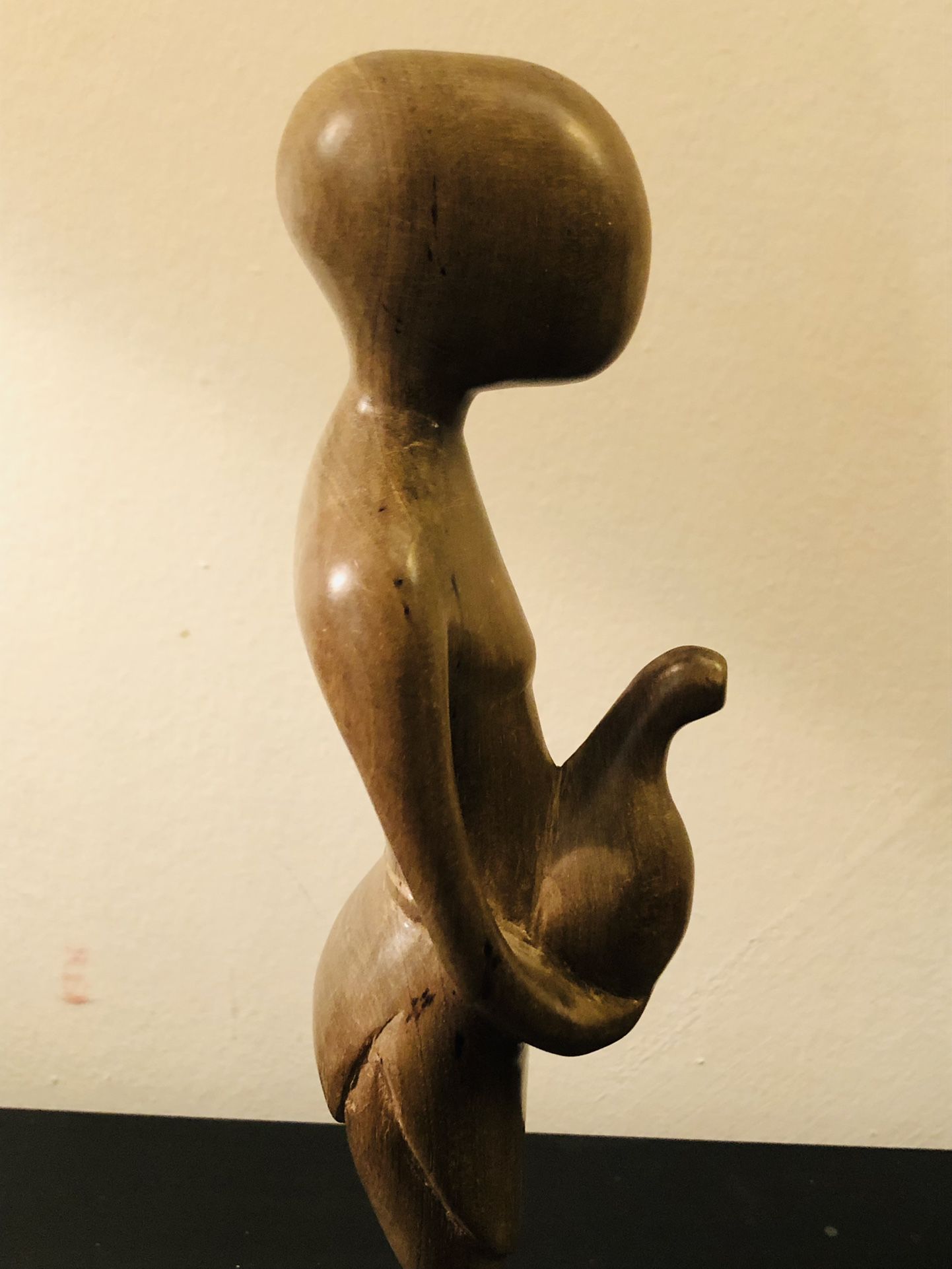 Vintage Hand Carved Wooden Figurine Status 