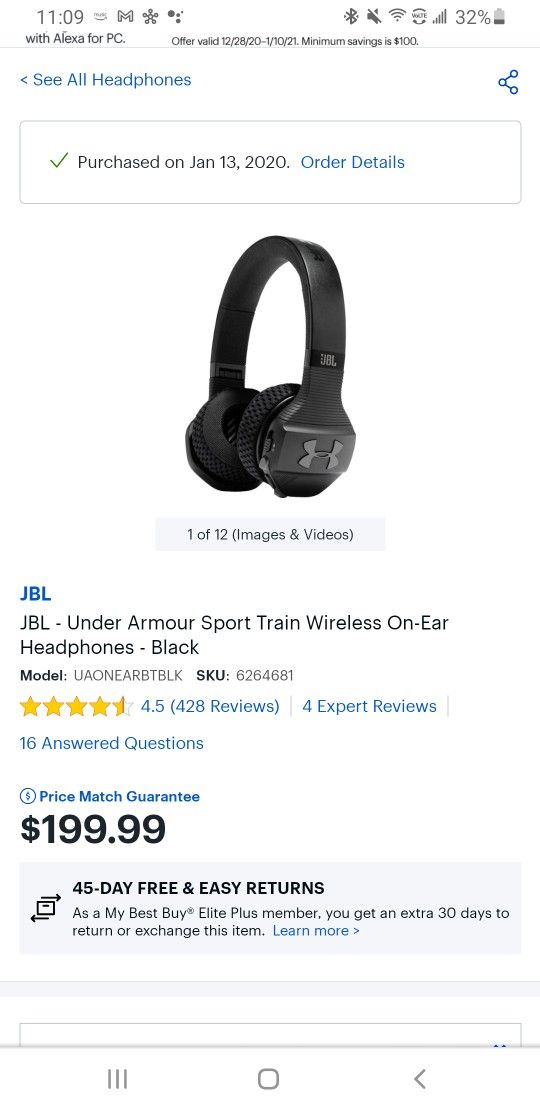 Wireless Headphones - New Open Box JBL UA