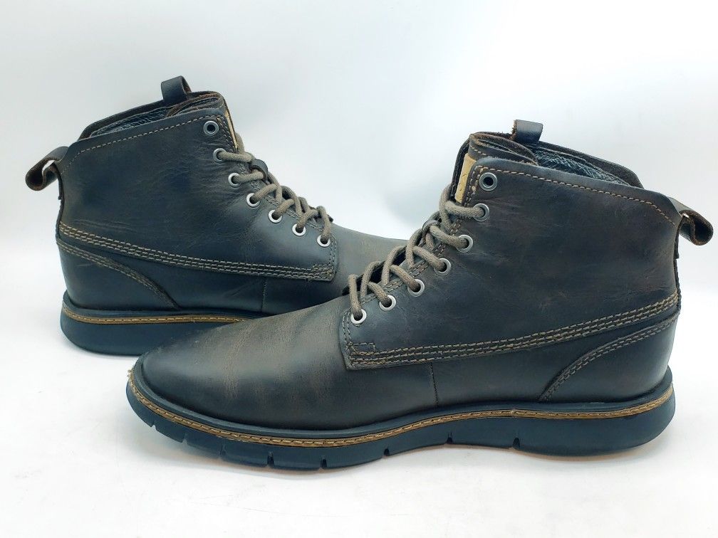 Mark Nason/Skechers Dark Brown Burnished Leather Hiking Boots Shoes Mens Size 8