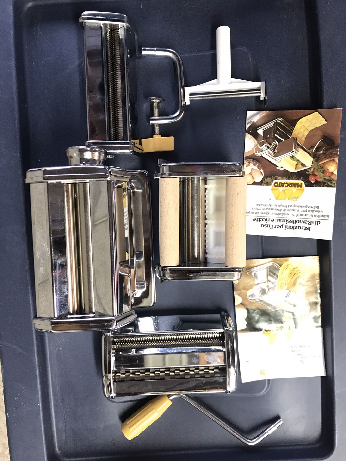 Marcato Pasta Cutter Atlas 150 w/ 3 attachments