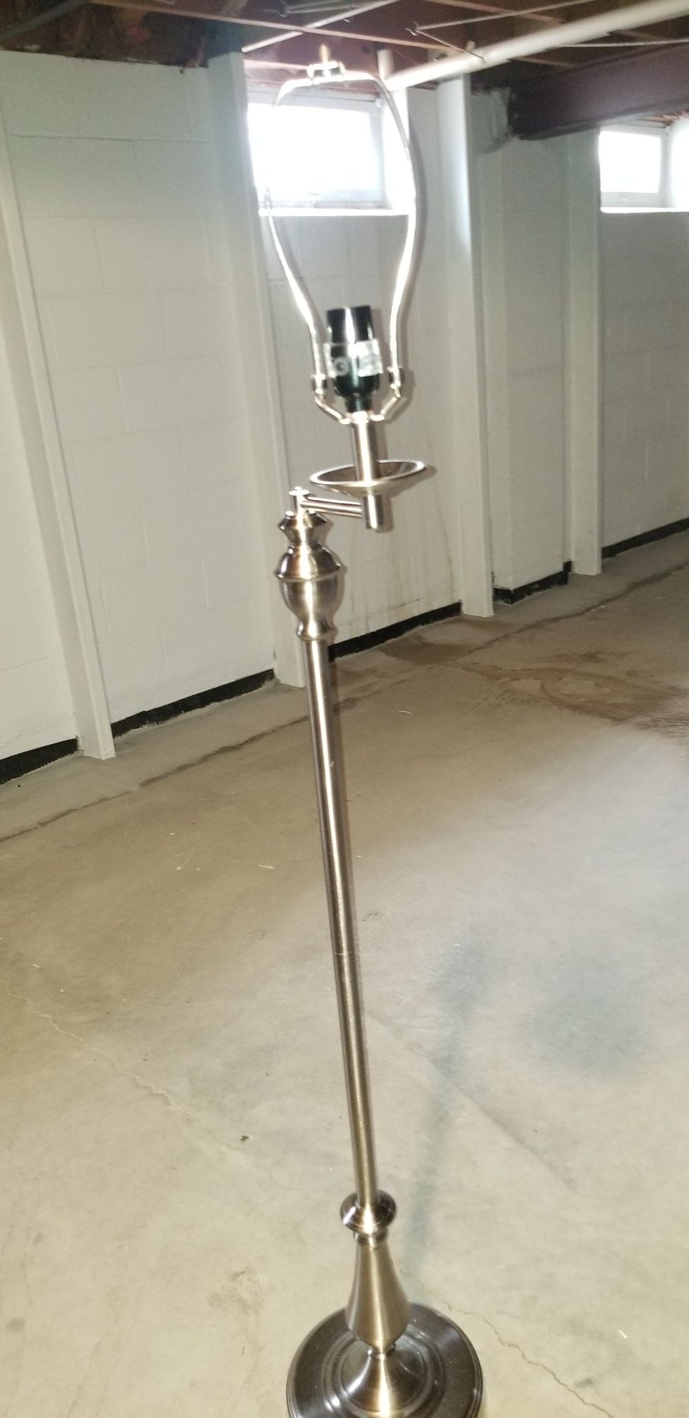 Silver floor lamp