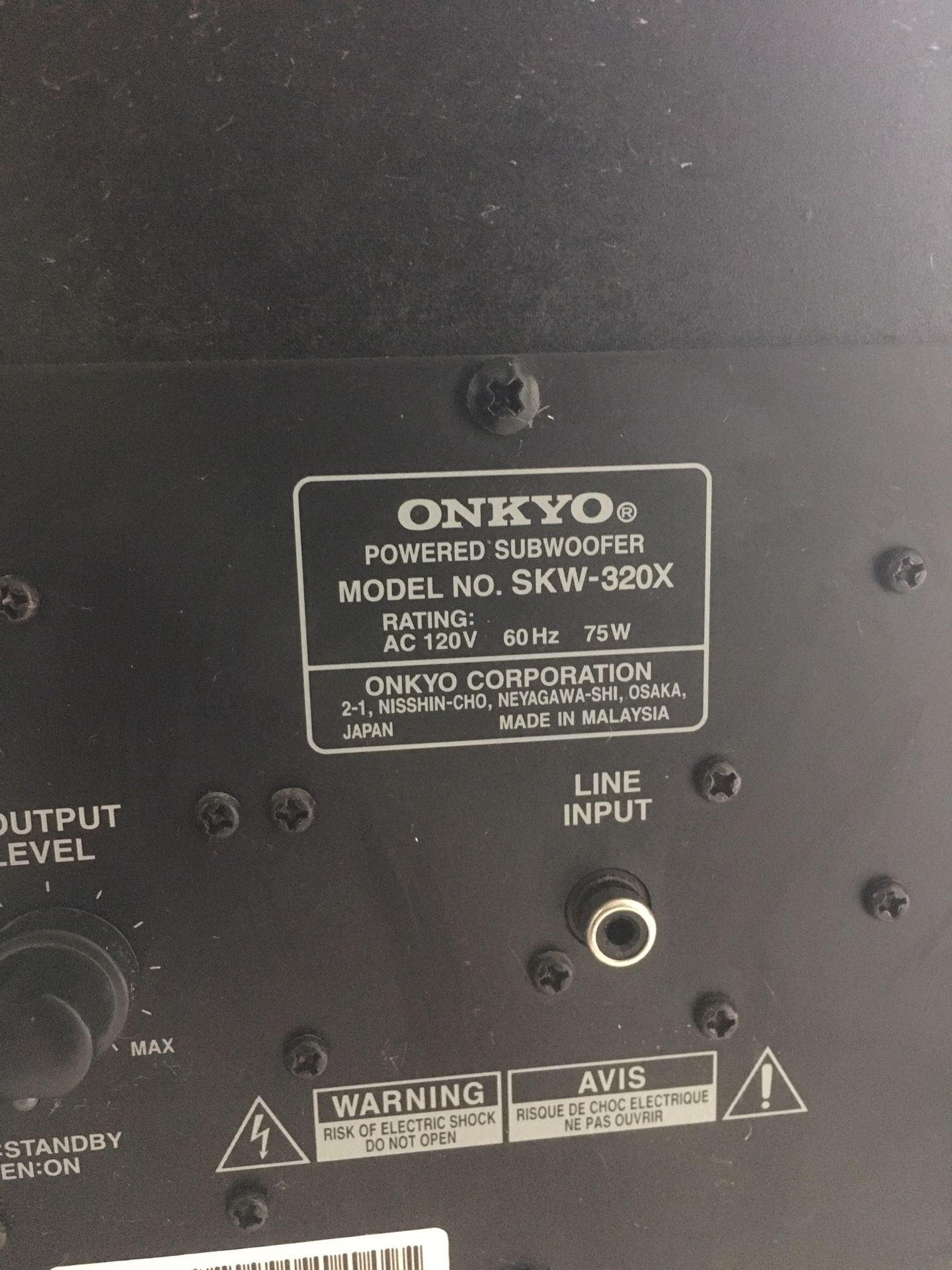Nice Onkyo Powered Subwoofer!
