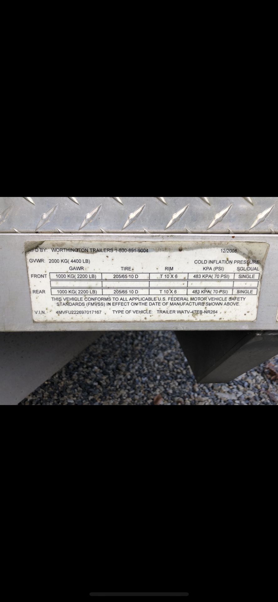 8 1/2 by 22 1/2 long four wheeler trailer
