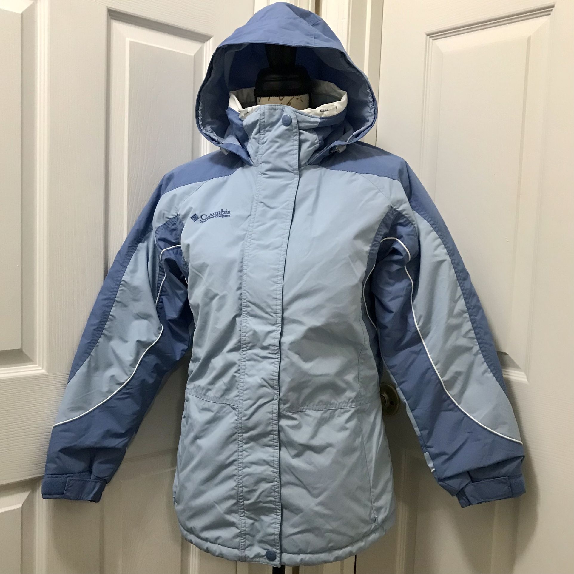 Women’s Columbia Parka Snow Ski Jacket Blue Medium EUC