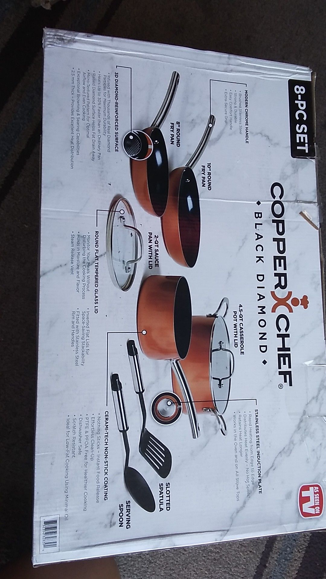 Copper Chef Black Diamond 8 Piece set