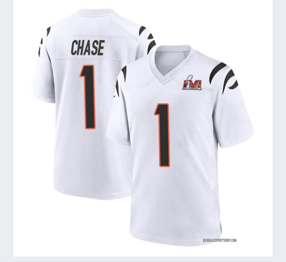 Cincinnati Bengals Jemarr Chase stitched Jersey Size 3xl