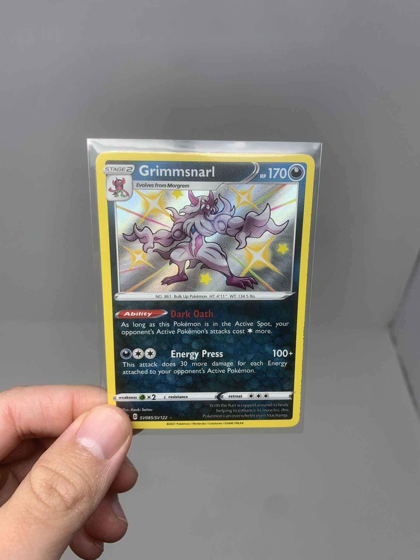 (Baby Shiny) Grimmsnarl SV085/SV122 Shiny Holo Rare Shining Fates Pokemon  Card TCG Mint for Sale in Auburn, WA - OfferUp