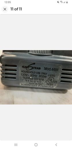 EuroSteam Steam Iron Model 4488 W/ Internal Boiler 800 watt, Thumbnail