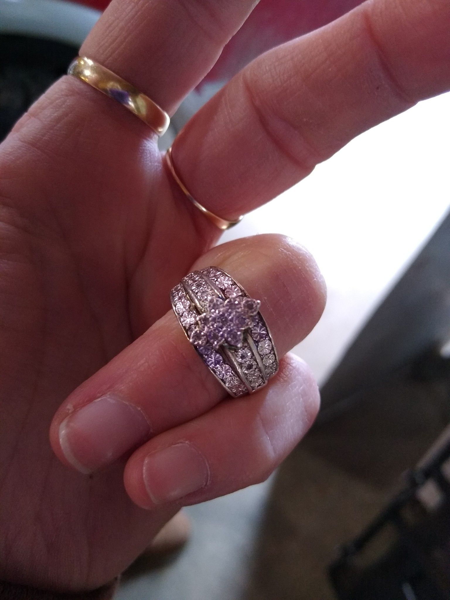 Sterling silver wedding set