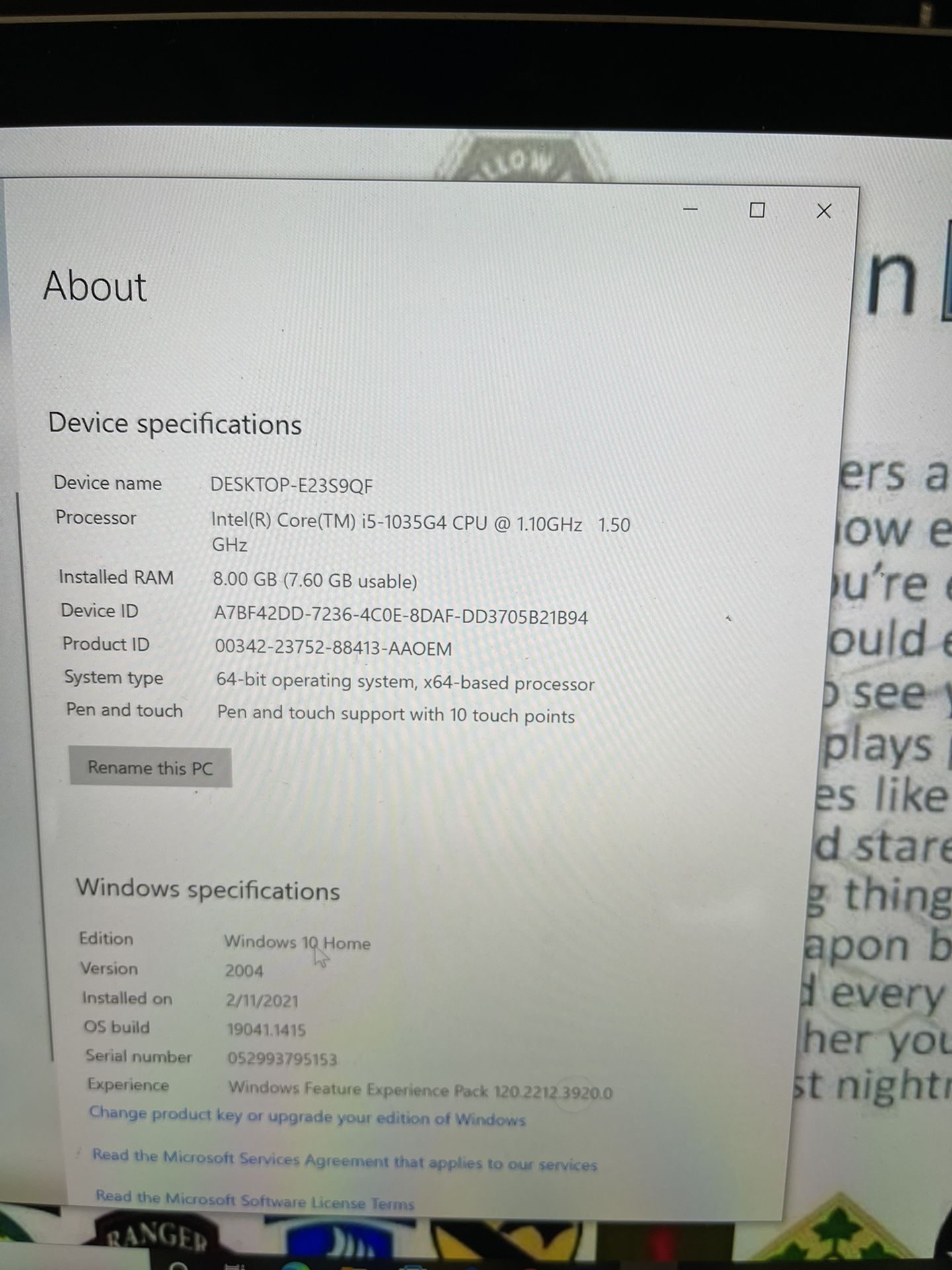 Microsoft Surface Pro 7