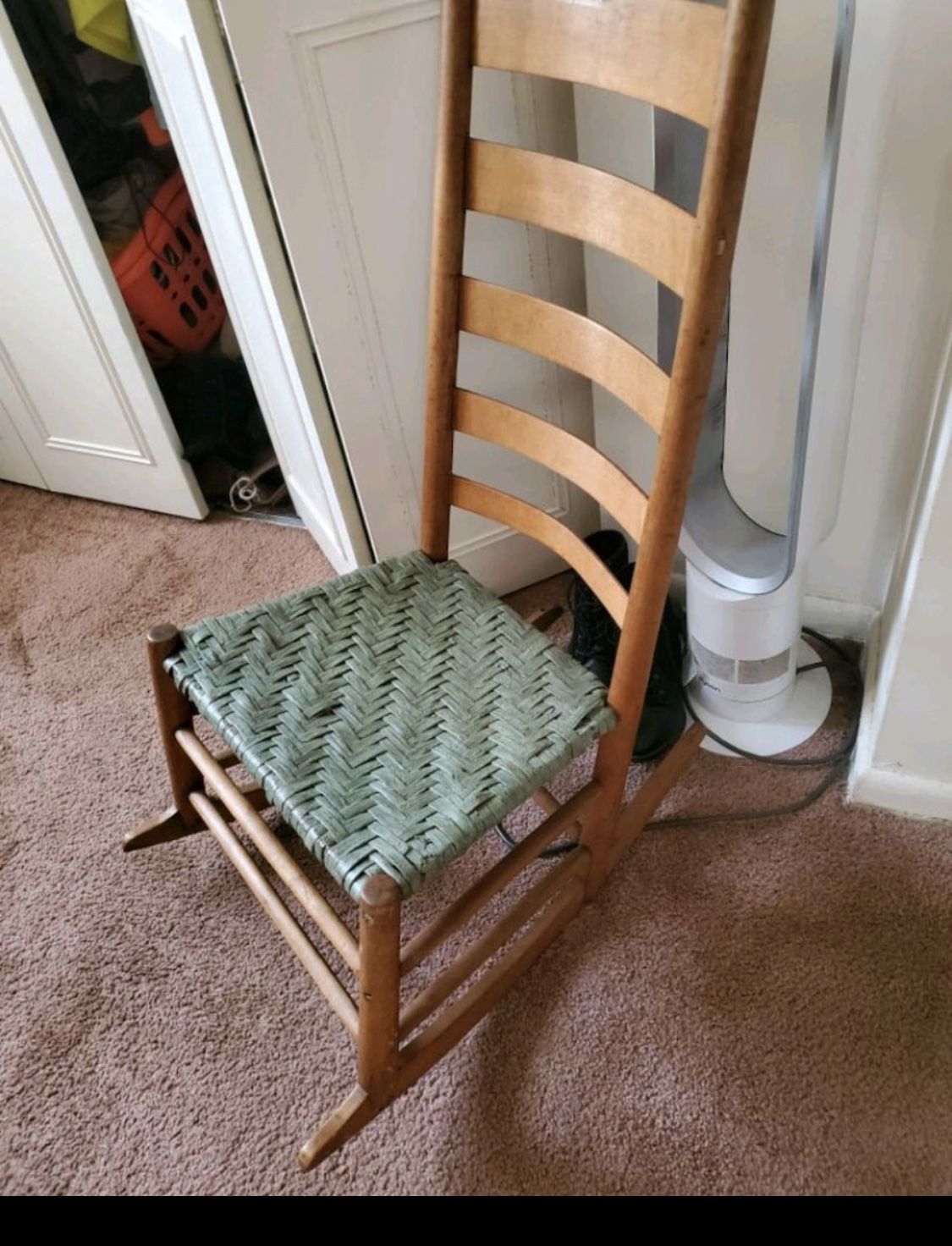 Early American Ladder Back Rocking Chair