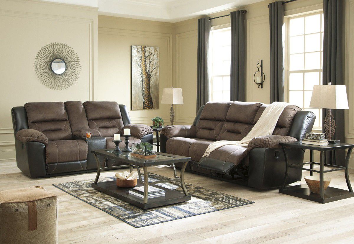🌼Earhart Chestnut Reclining Living Room Set

