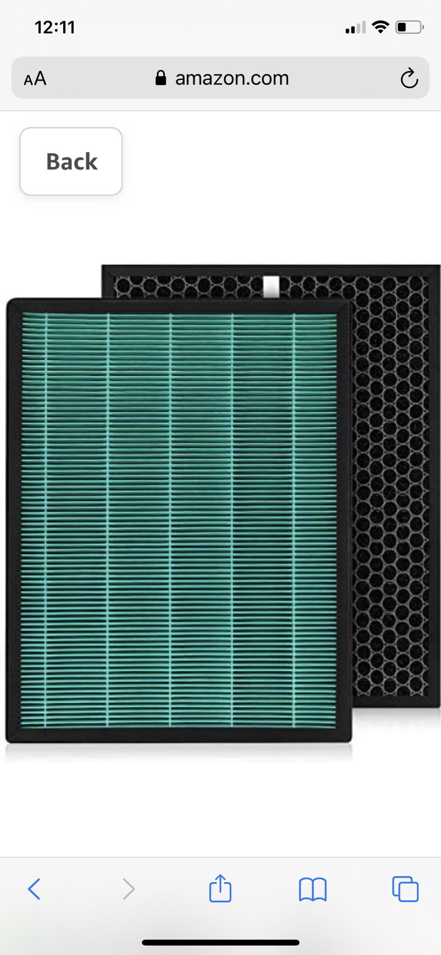 isinlive H13 HEPA Replacement Filter 2 Pack for Coway AIRMEGA Max 2 Air Purifier