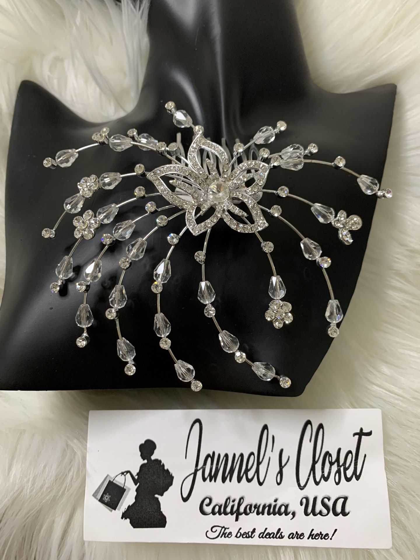 Bridal Side Comb Crystal Floral Rhinestone Headpieces For Bride Cute Wedding Hair Accessories Hair pieces