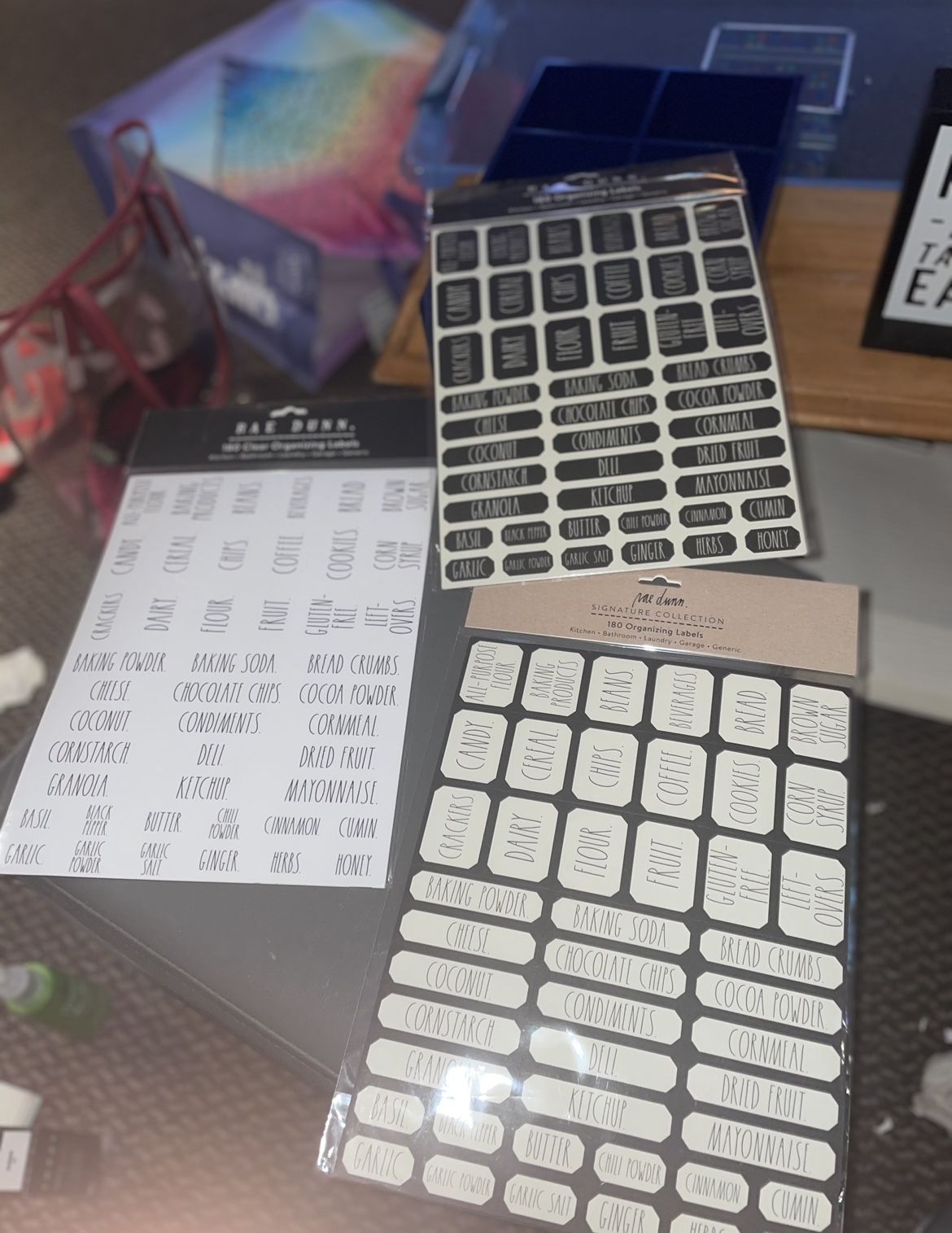 NIB Rae Dunn Household Labels - 3 Packs