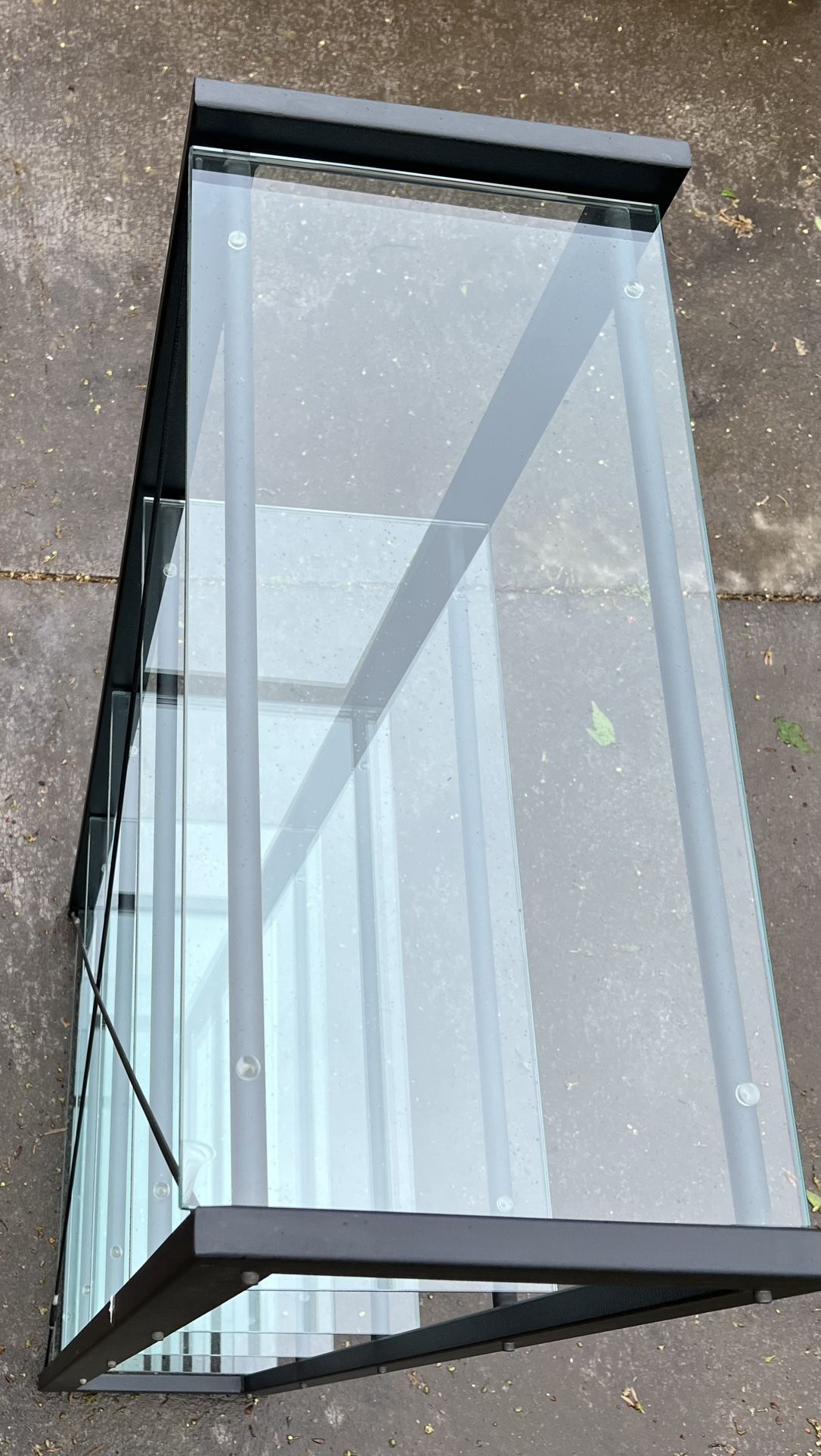 Steel Bookcase w/ Glass Shelves