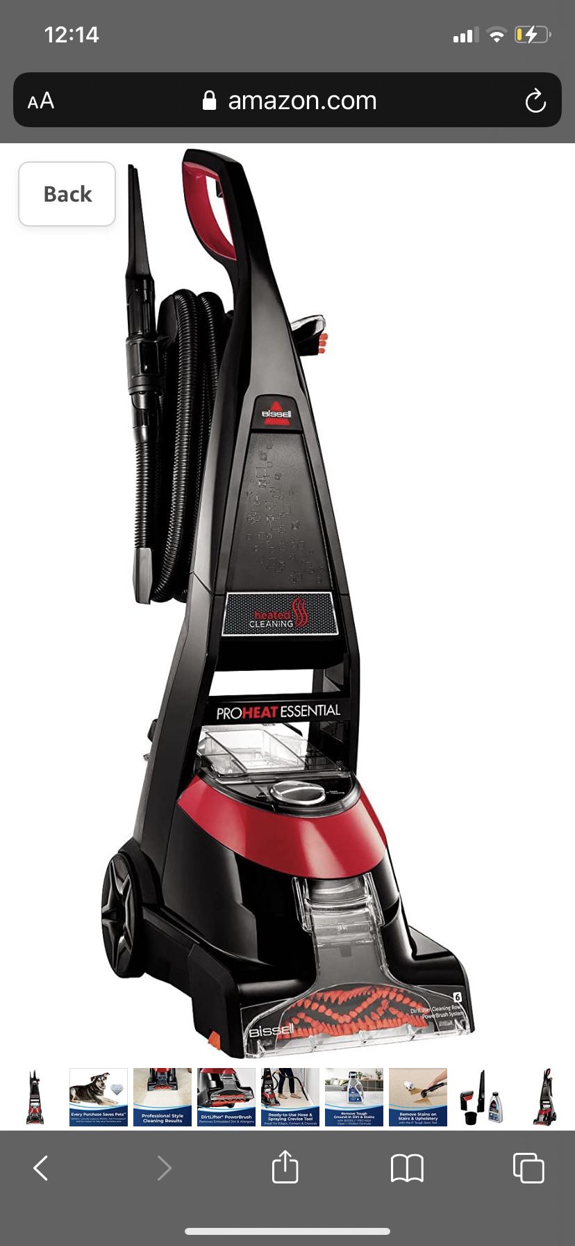 BISSELL Proheat Essential Carpet Cleaner and Carpet Shampooer,