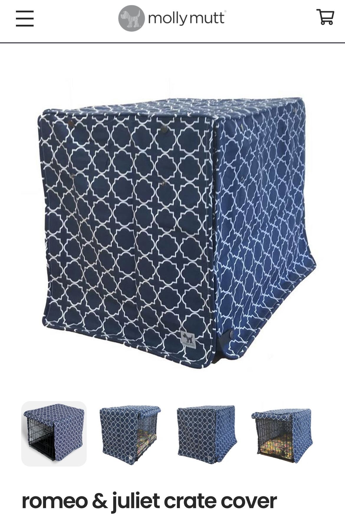Molly Mutt Romeo and Juliet Crate Cover 42 Inch