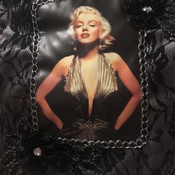 Beautiful ! Black ! Marilyn Monroe Purse, Travel/Make Up Bag  Thumbnail