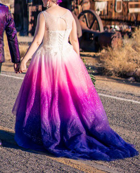 Ombre Dyed Wedding Dress 