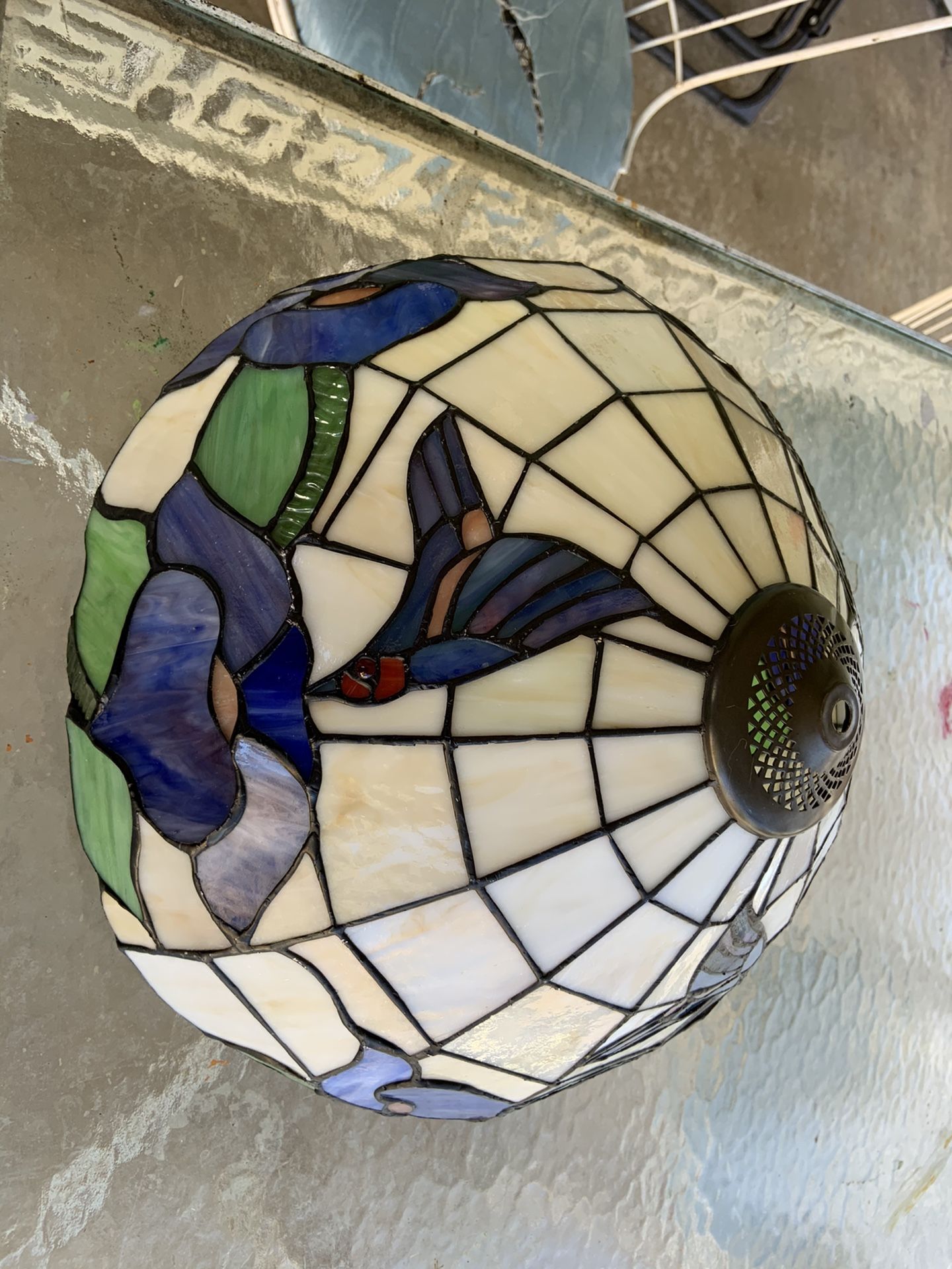 Stained glass hanging light