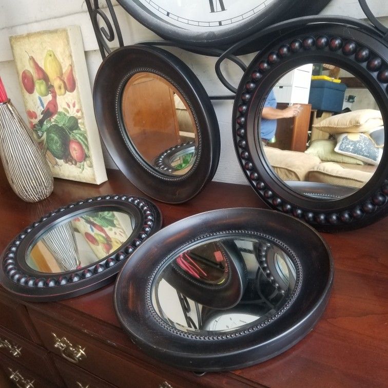 4 Pewter Mirrors