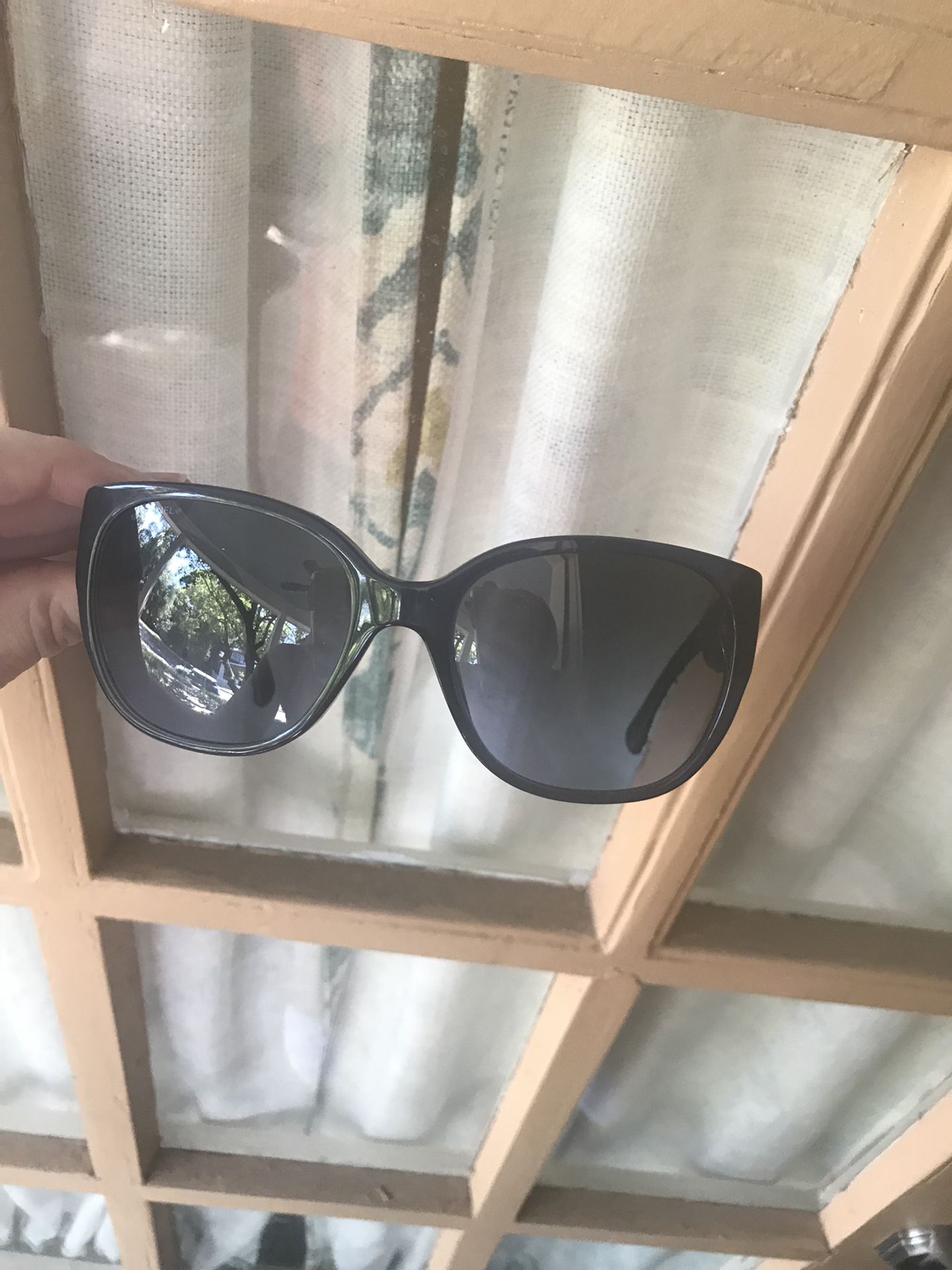 CHANEL SUNGLASSES NAVY BLUE TWEED 5237