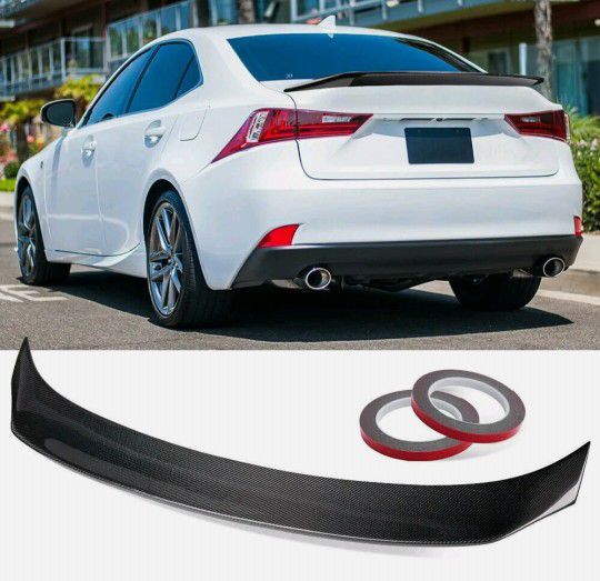 BRAND NEW 2014-2020 LEXUS IS200t IS300 IS350 AR STYLE REAL CARBON FIBER TRUNK SPOILER WING