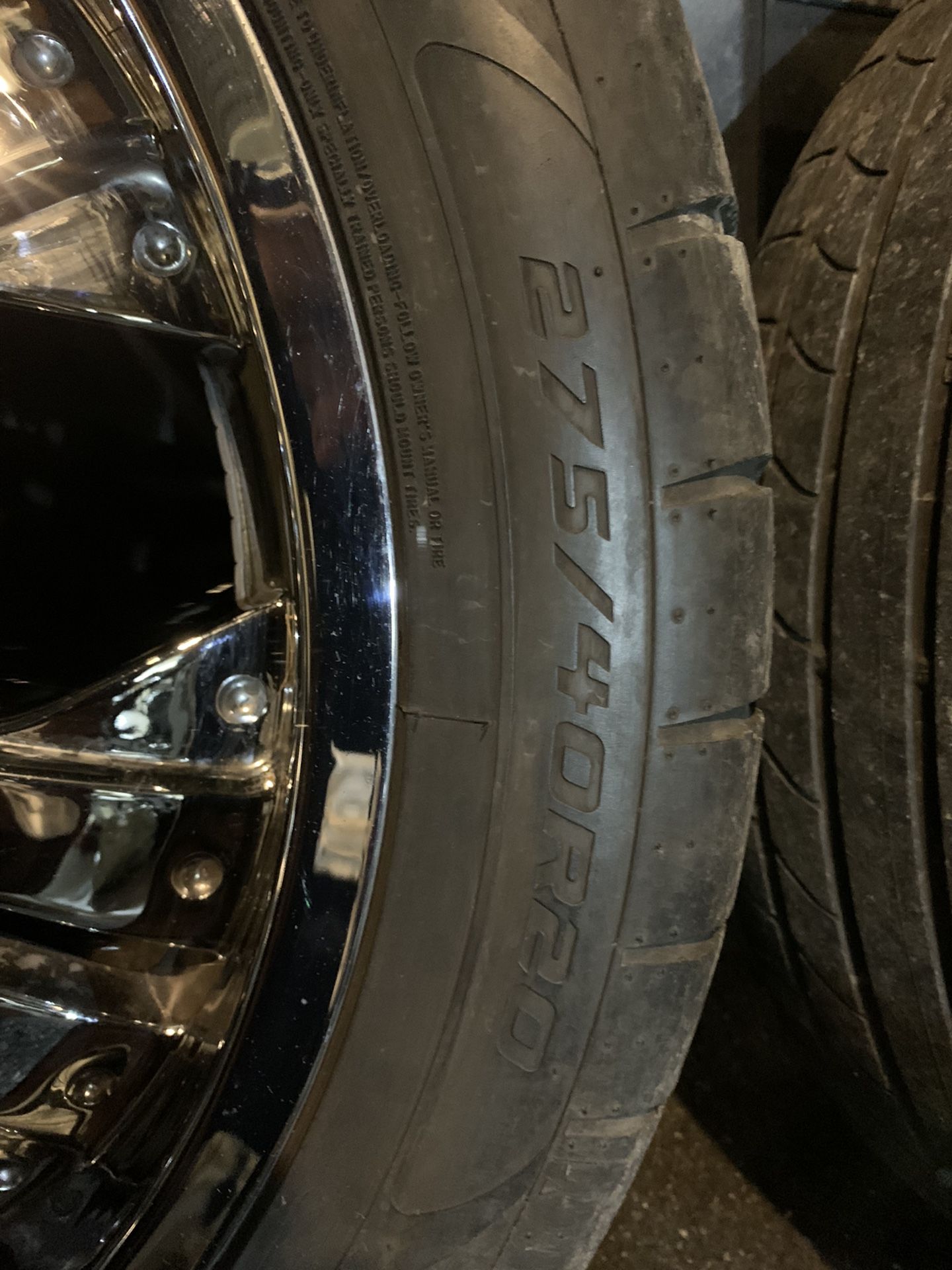 20 inch chrome rims And Tires