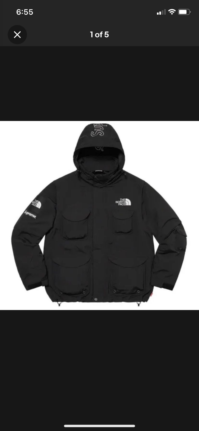 Supreme x The North Face Trekking Convertible Jacket Size Medium (Black)