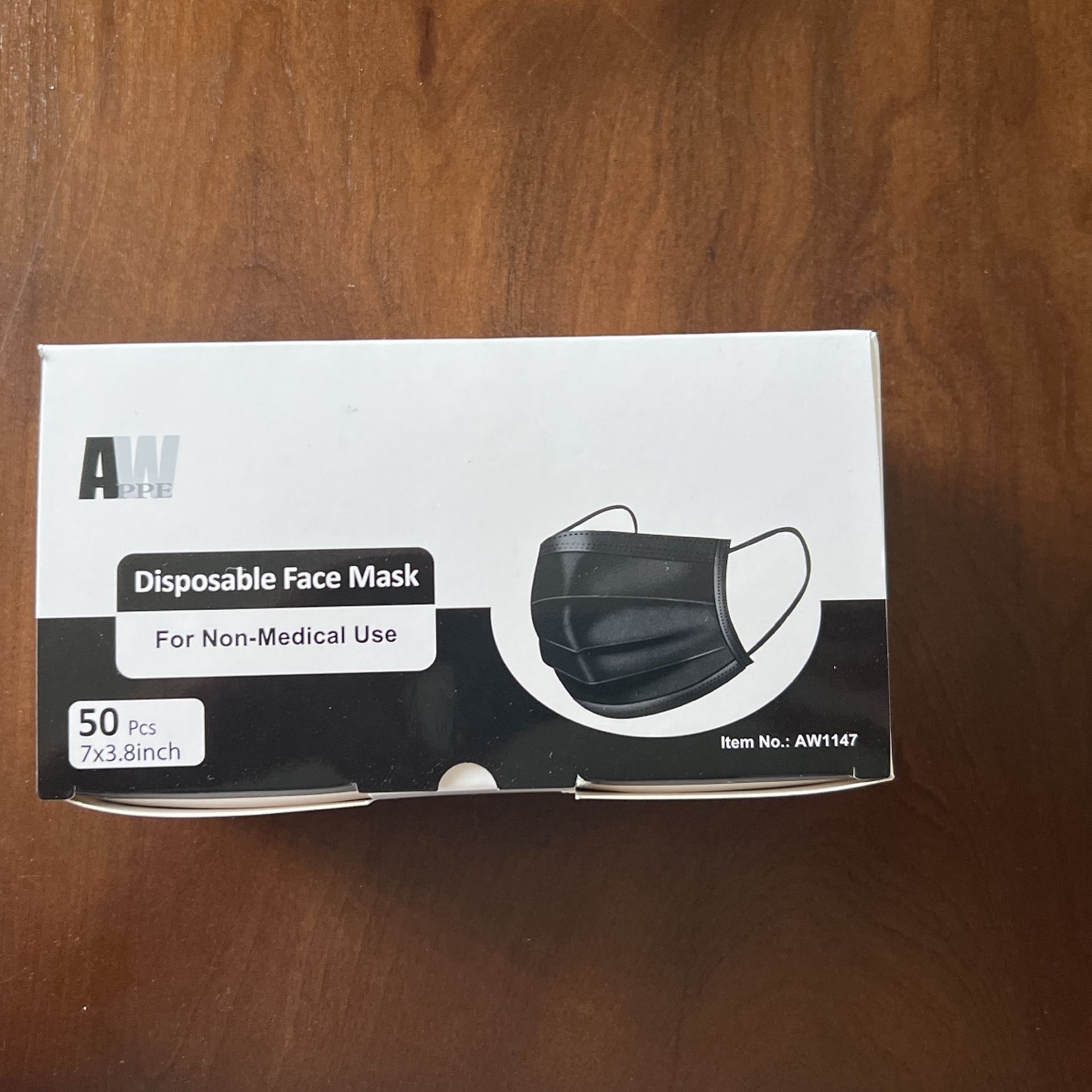 3 Ply Disposable Face Masks - Black/WHITE Pick Up Tarzana !