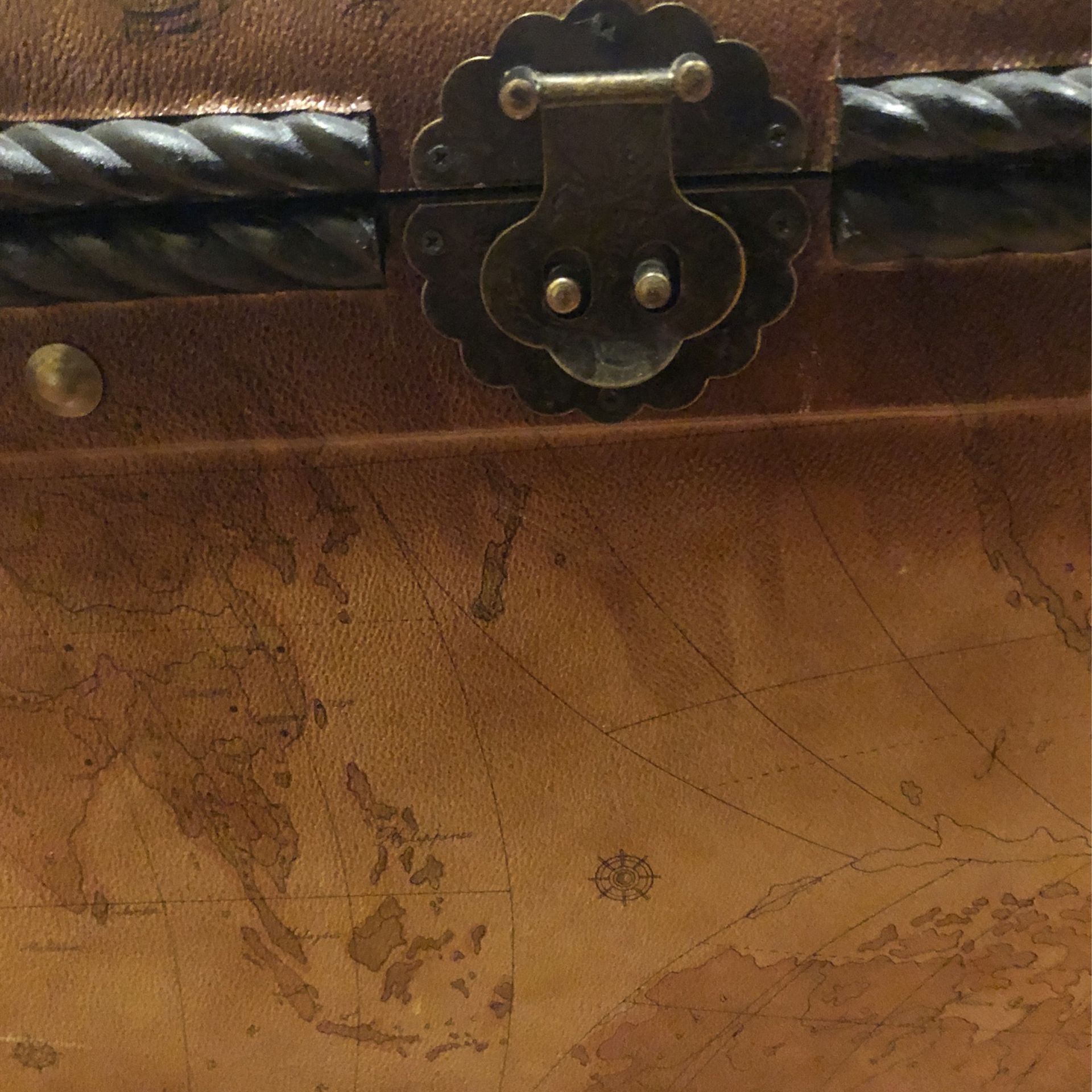 Chest with Map Print