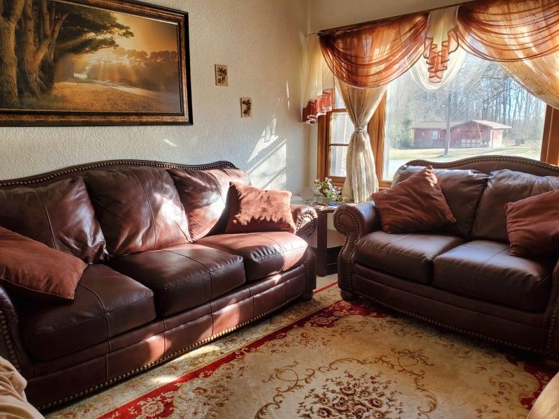 Leather Sofa Set
