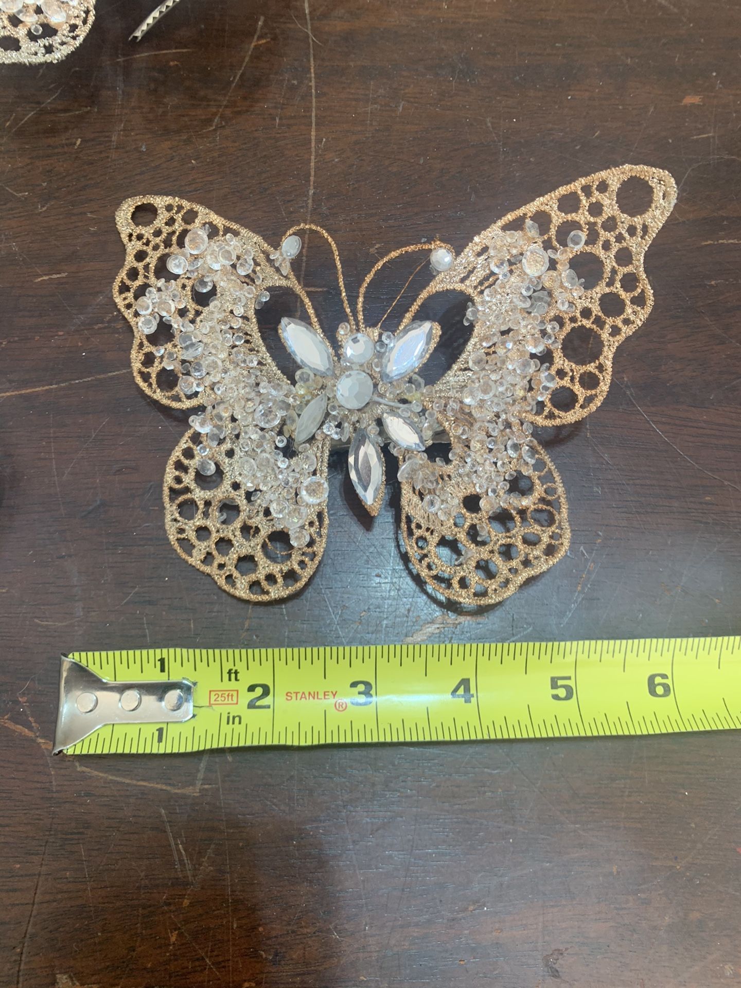 Glitter clip butterflies x 4 decor art craft