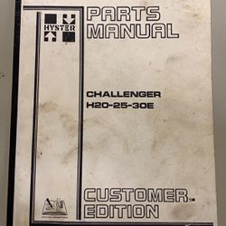 Hyster Challenger Parts And Service Manual Thumbnail