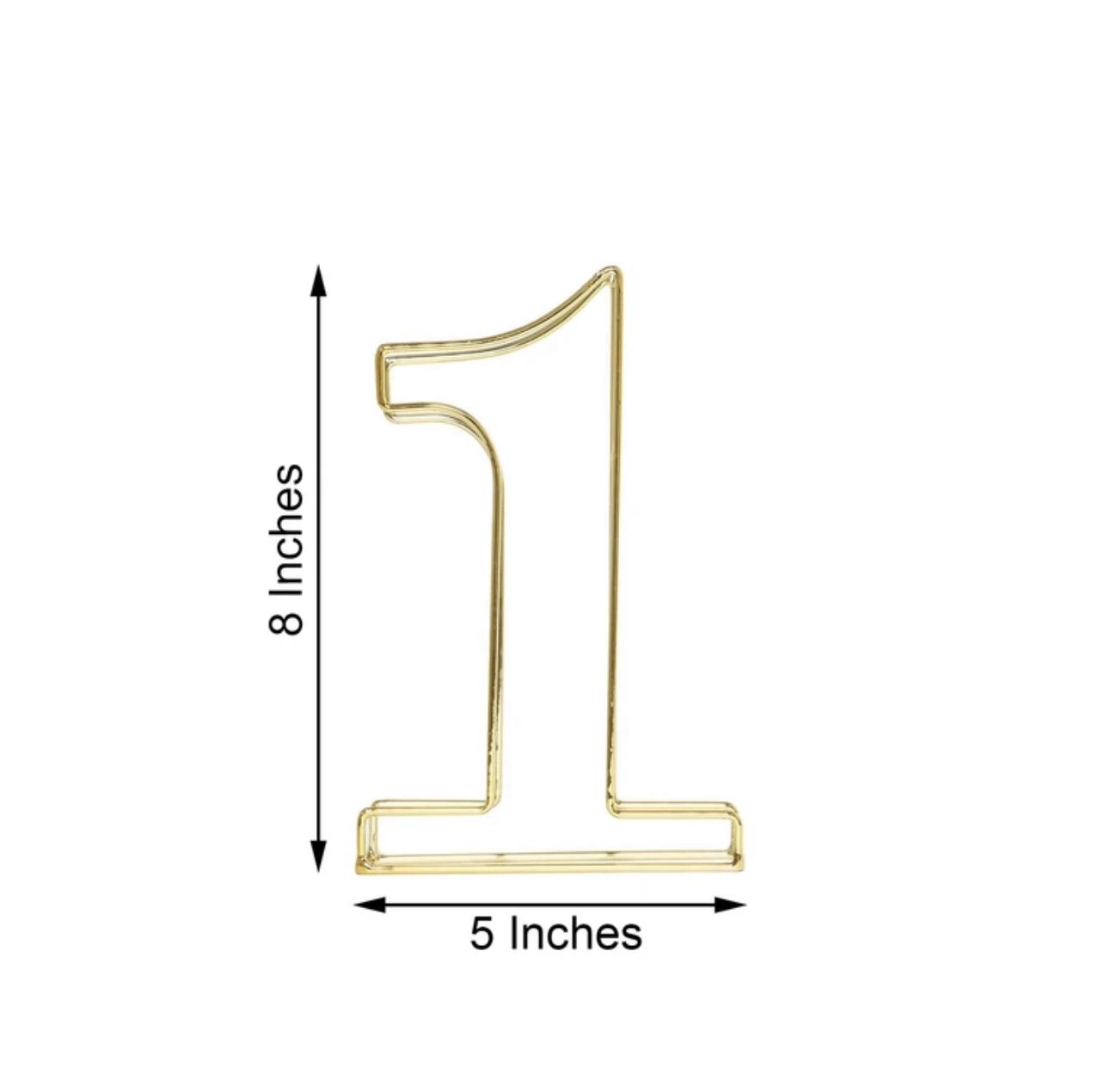 Gold Metal Wire Table Numbers