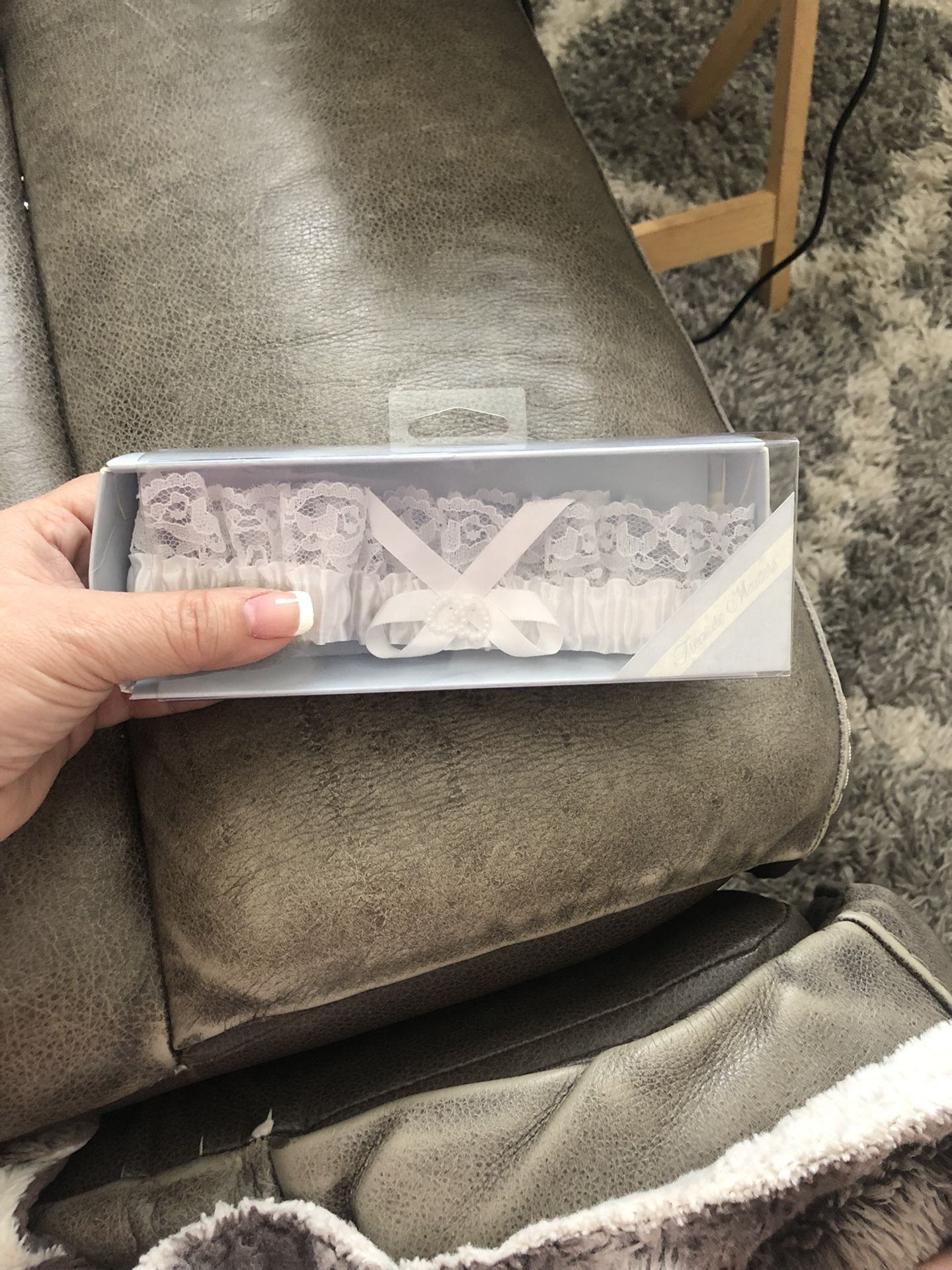 White Bridal Garter